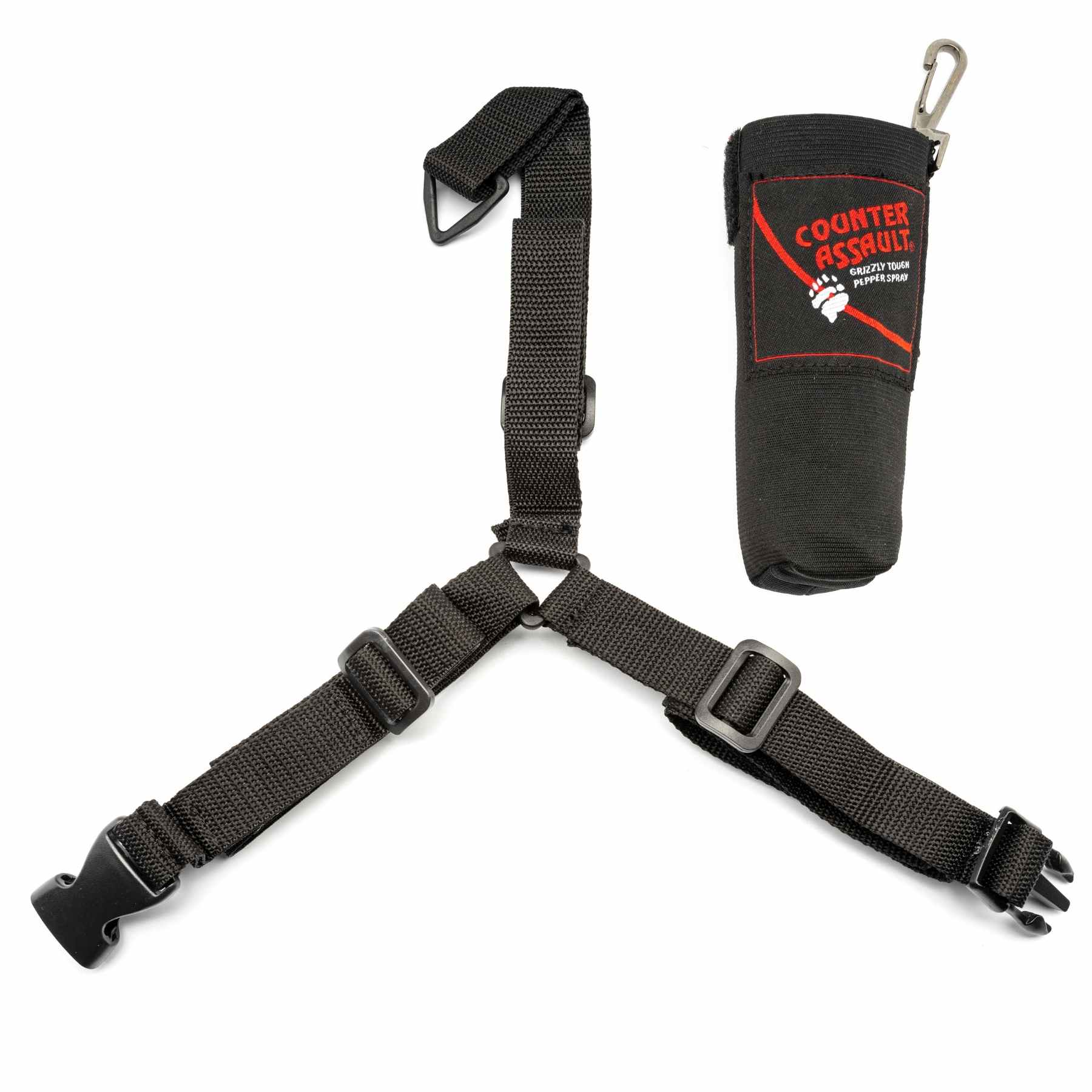 3 IN 1 BEAR SPRAY CHEST / BELT HOLSTER - BLACK